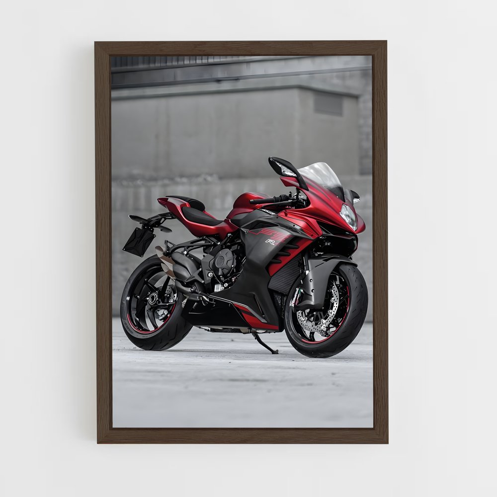 Poster Rouge de la Route – affiche MV Agusta (vue 5)